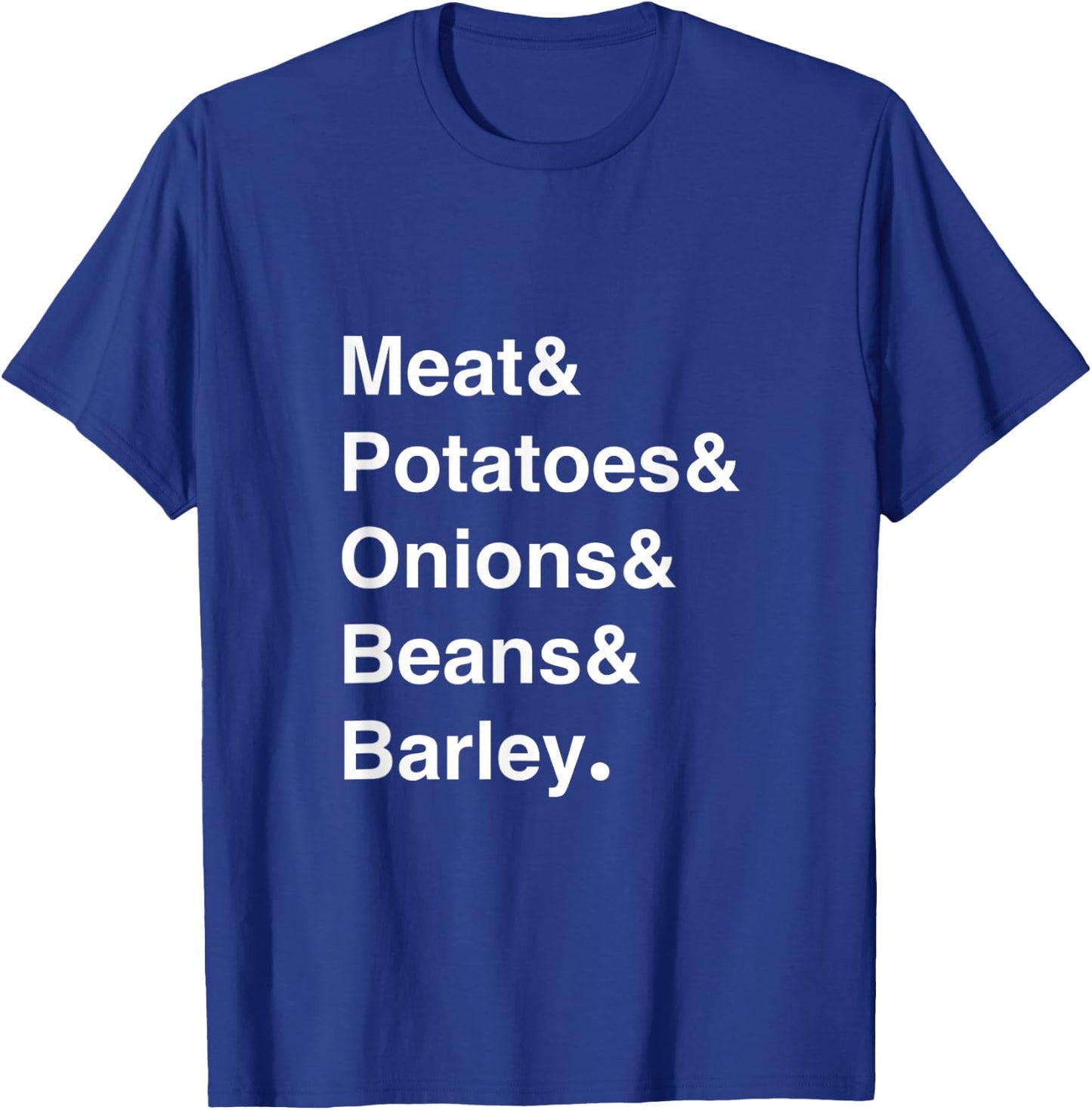 Jewish Kosher Food Apparel Cholent Nutrition Ingredients T-Shirt - T-Shirt | Royal