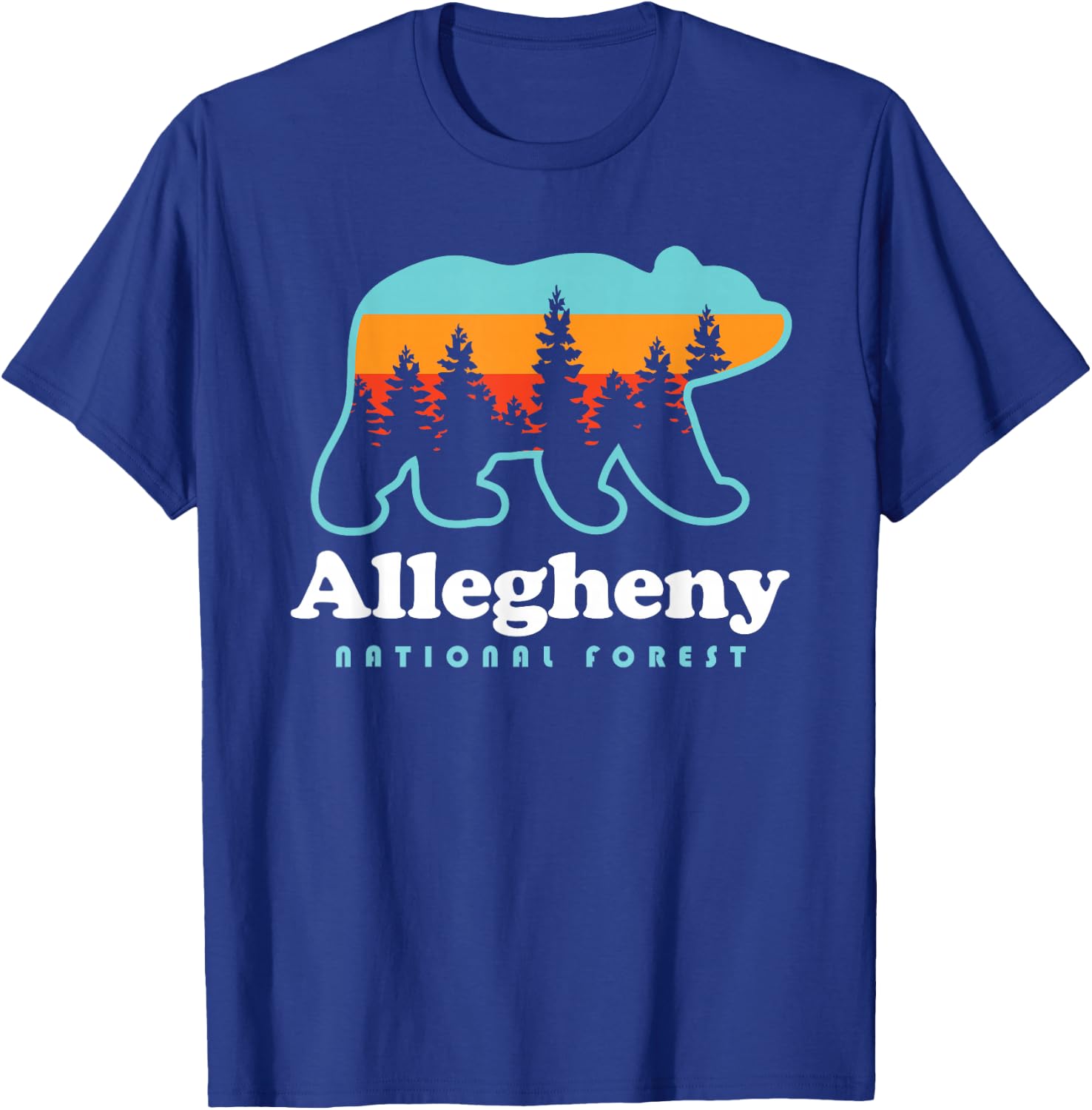 Allegheny National Forest Bear North Country Trail T-Shirt - T-Shirt | Royal