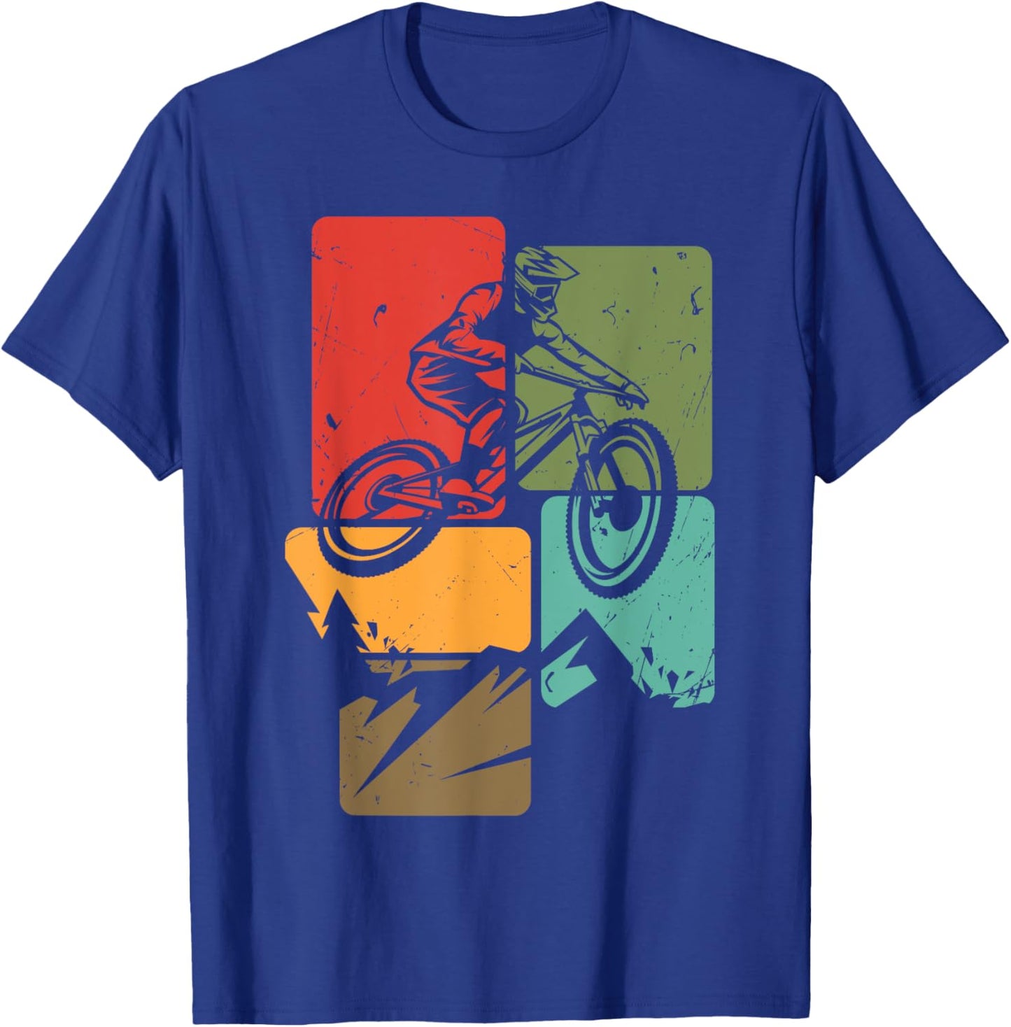 MTB for Mountain Biker | Retro Mountain Bike T-Shirt - T-Shirt | Royal