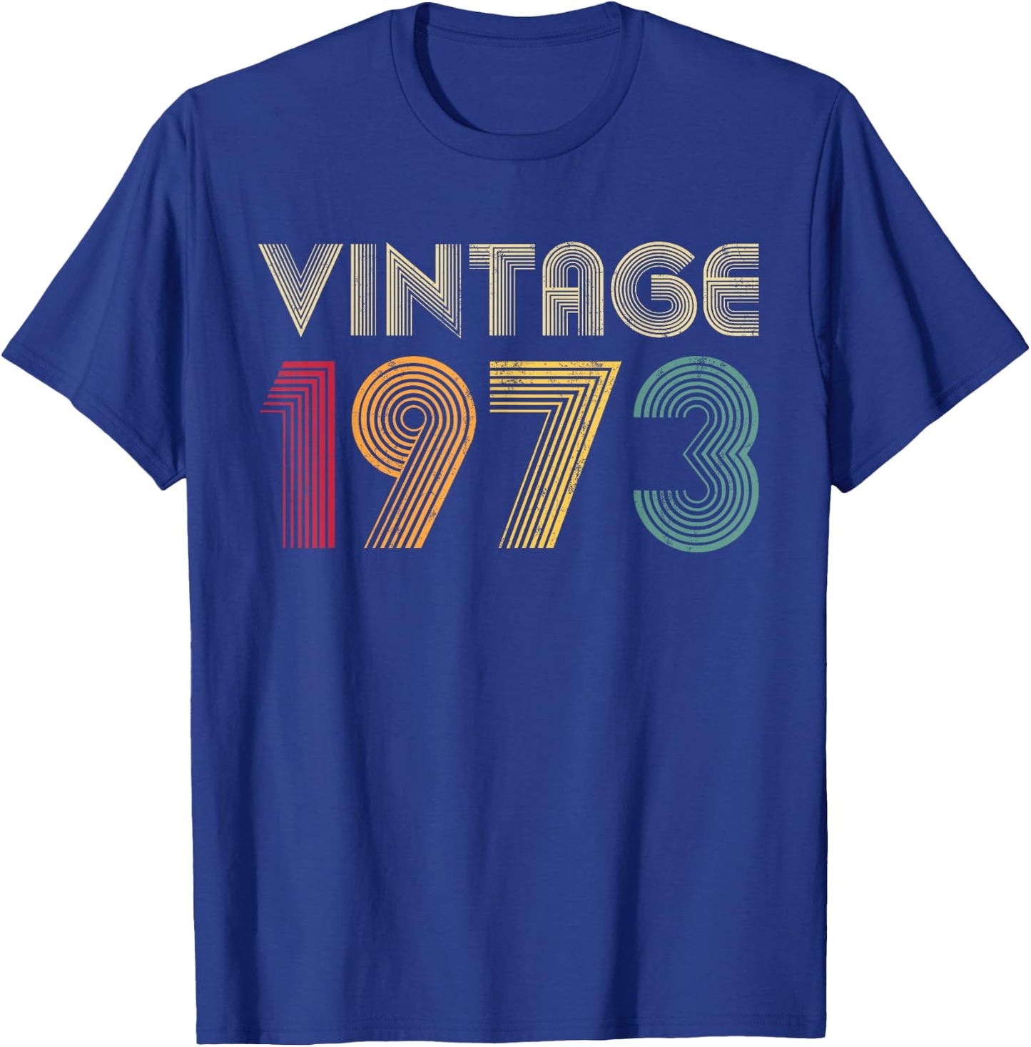 Vintage 1973 50 Years Old Retro 50th Birthday T-Shirt - T-Shirt | Royal