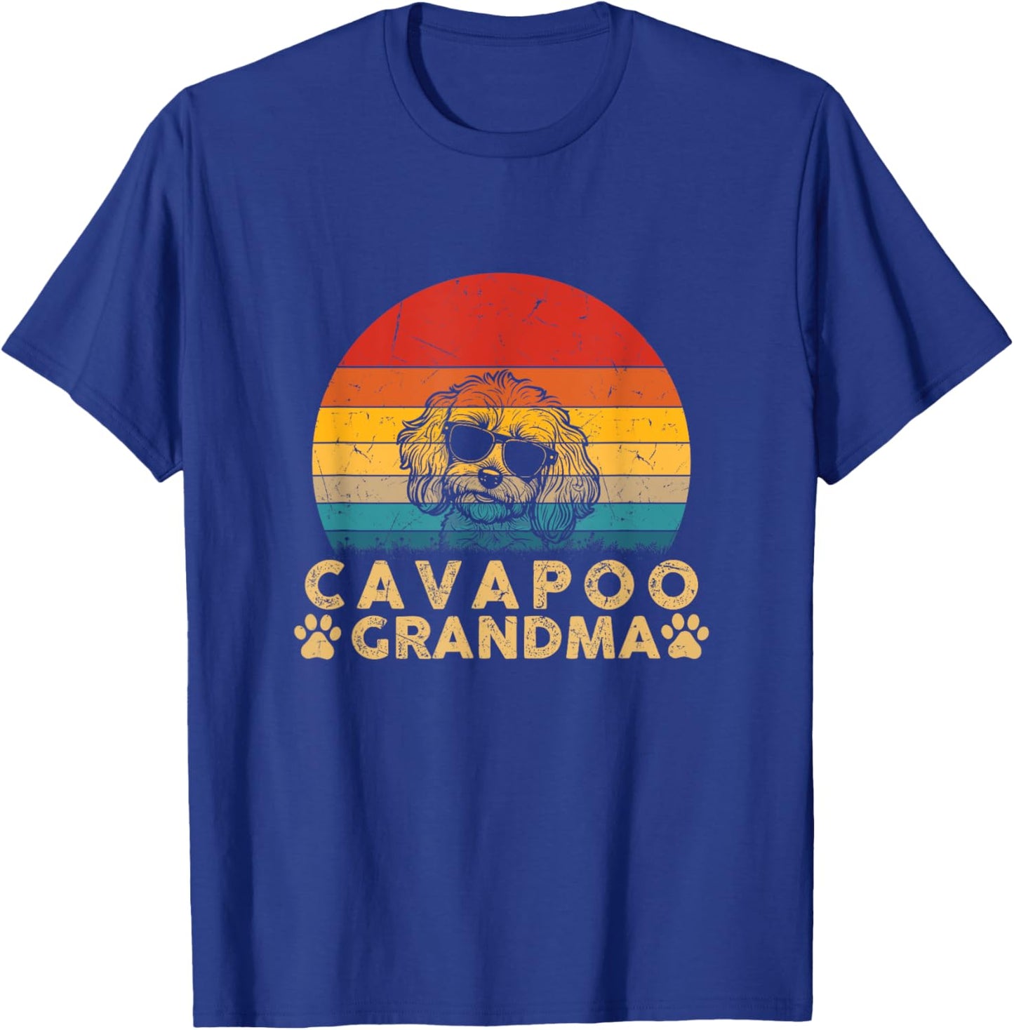 Cavapoo Grandma Vintage Dog Lover Gifts Girls Dog T-Shirt - T-Shirt | Royal