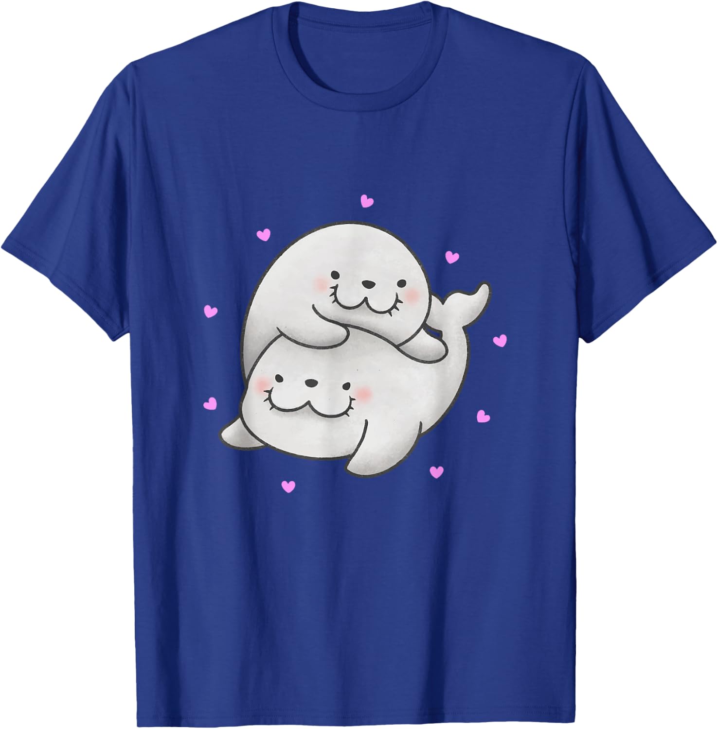 Cute Baby Harp Seal couple Sea Animals lover Gift T-Shirt - T-Shirt | Royal
