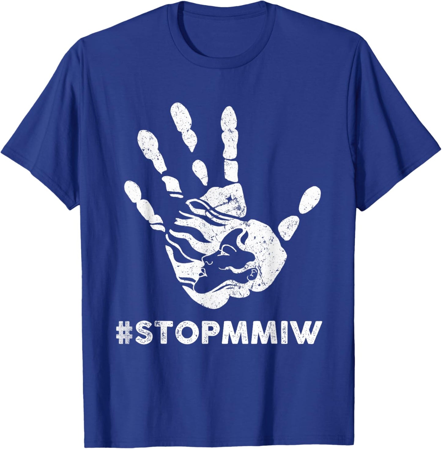 Stop MMIW American Indigenous Women T-Shirt - T-Shirt | Royal