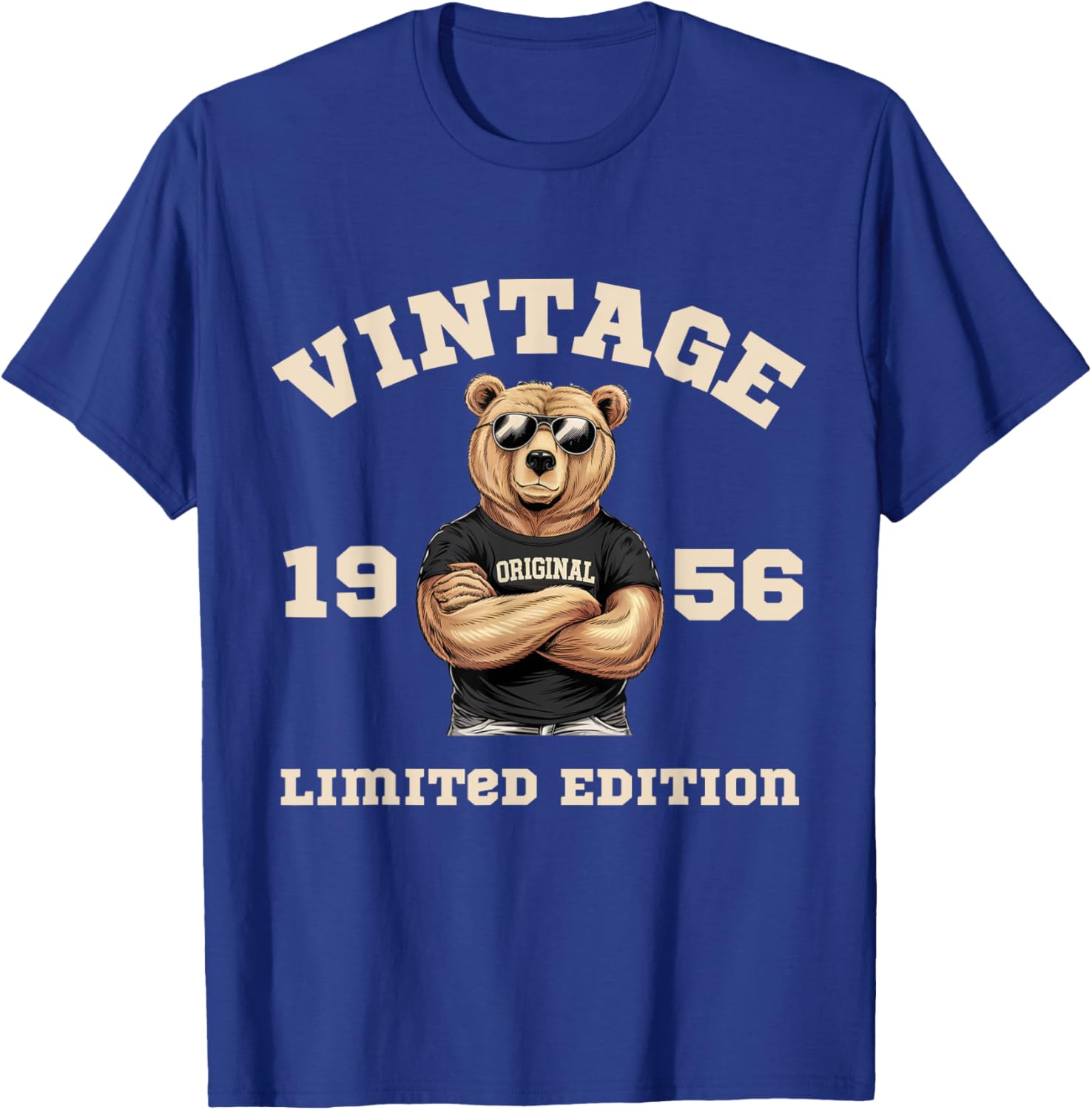Vintage 69th Birthday 1956 Born Teddy Bear T-Shirt - T-Shirt | Royal