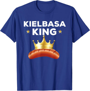 Funny Kielbasa King Outfit Poland Foods Tradition T-Shirt - T-Shirt | Royal