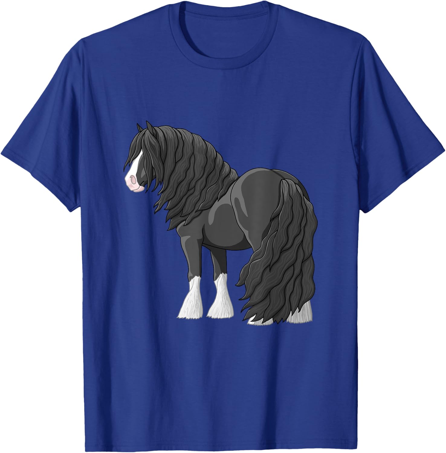 Black & White Gypsy Vanner Gypsy Cob Tinker Draft Horse T-Shirt - T-Shirt | Royal