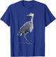 Heron Art Birder Shirt Wildlife Bird Watching T-Shirt - T-Shirt | Royal