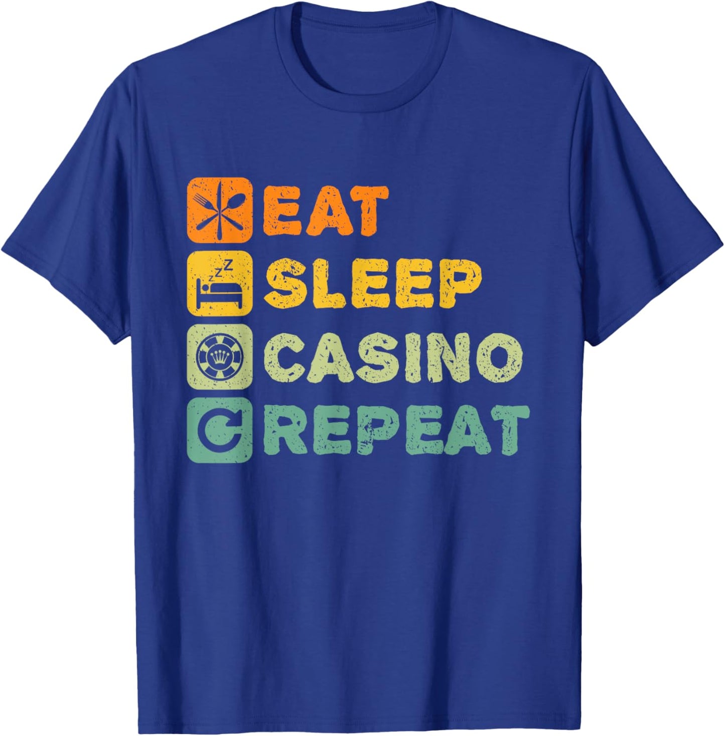 Funny Casino Play Poker Slot Machine Lover Player Gift T-Shirt - T-Shirt | Royal