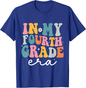 In My Fourth Grade Era Kids Back To School 4th Grade Teacher T-Shirt - T-Shirt | Royal