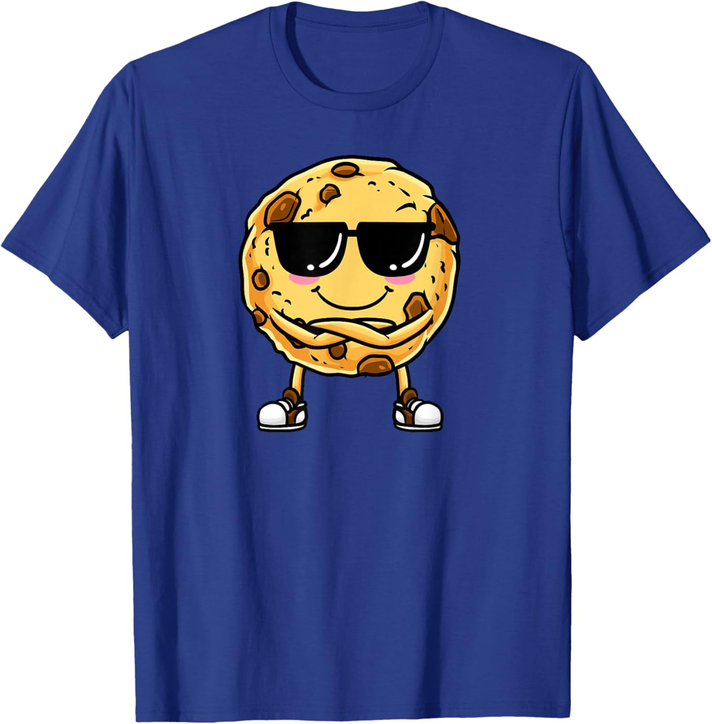 Chocolate Chip Cookie With Sunglasses Design T-Shirt - T-Shirt | Royal
