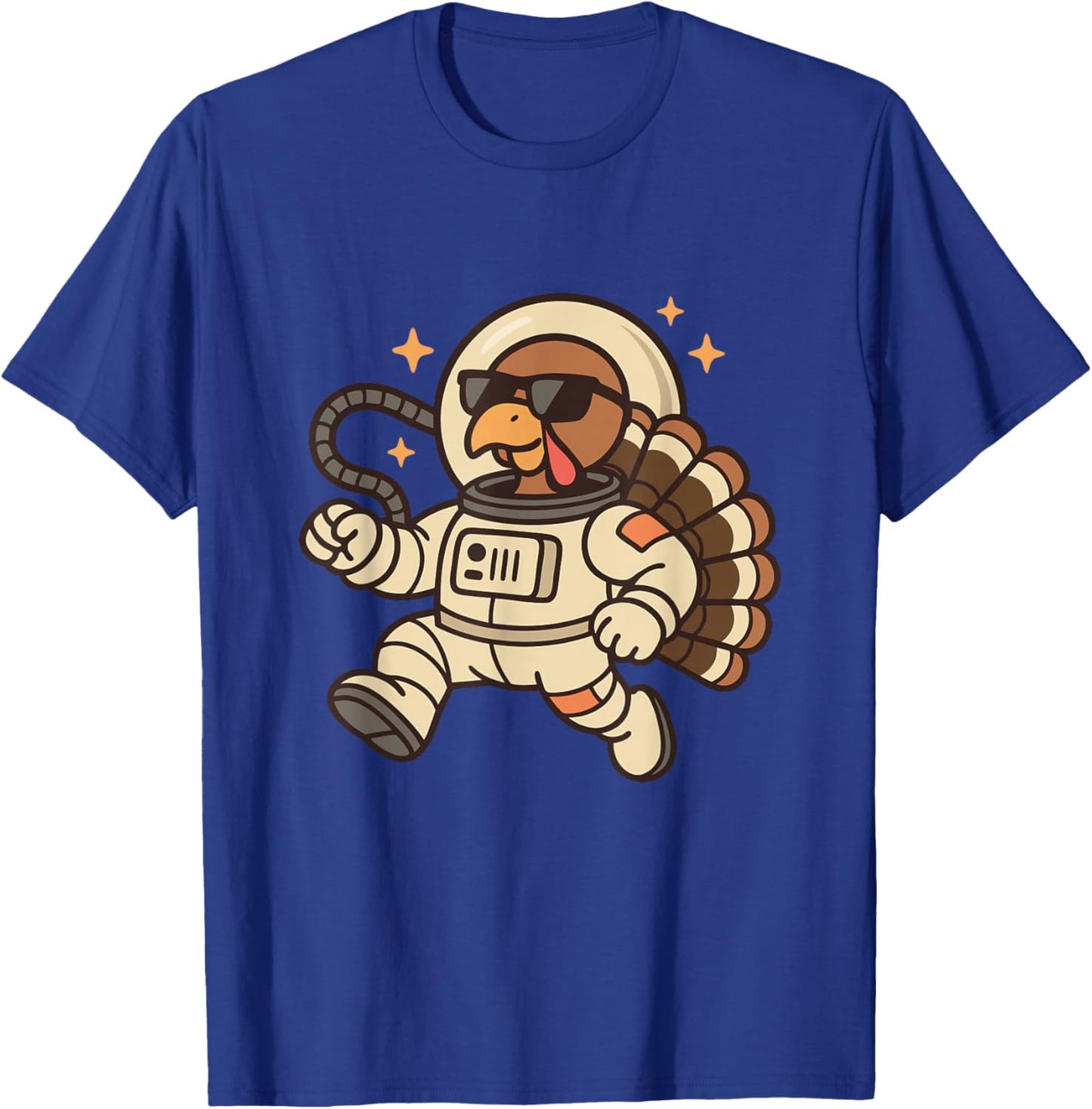 Funny Sci-Fi Astronaut - Cool Space Thanksgiving Turkey T-Shirt - T-Shirt | Royal