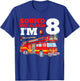 Sound The Alarm I'm 8th Birthday Fire Truck Firefighter 8 T-Shirt - T-Shirt | Royal