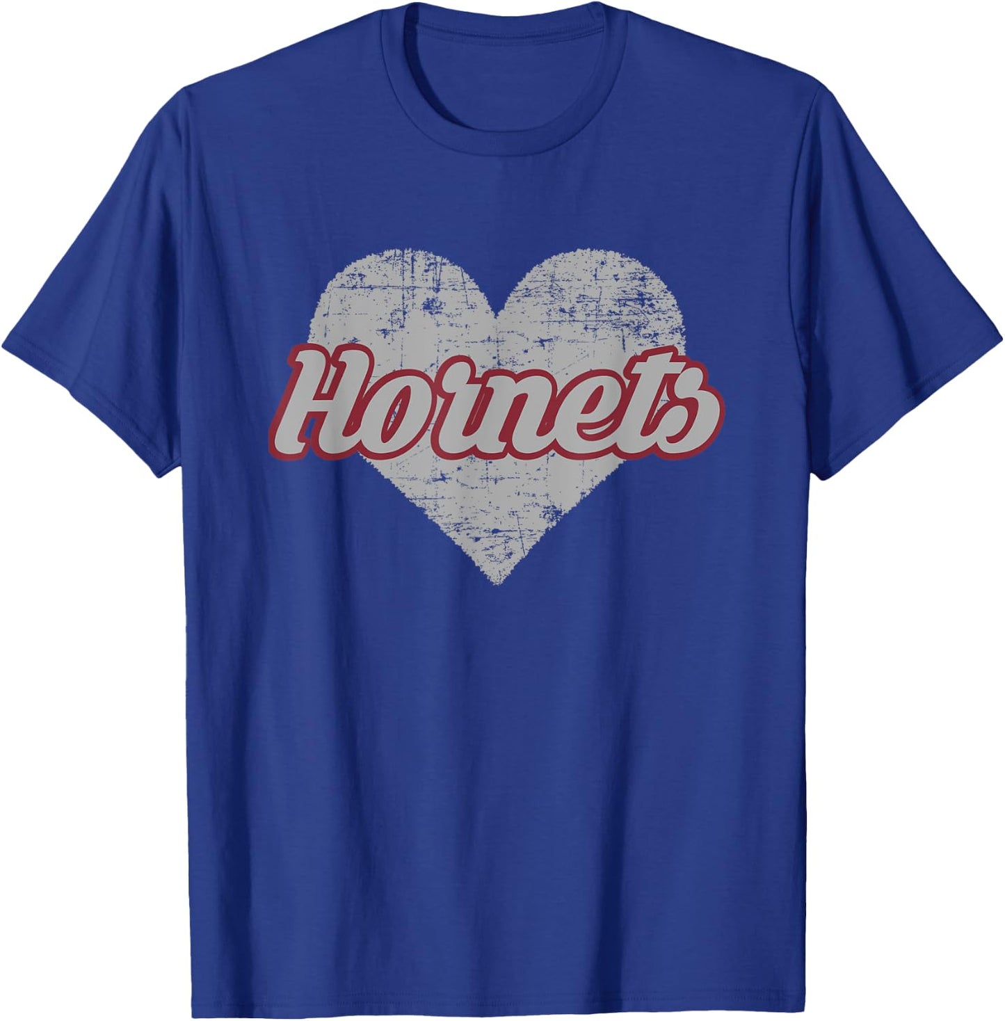 Metcalfe County Hornets Over Heart T-Shirt - T-Shirt | Royal