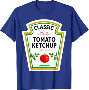 Ketchup Halloween 2024 Costume Matching Mustard Condiments T-Shirt - T-Shirt | Royal