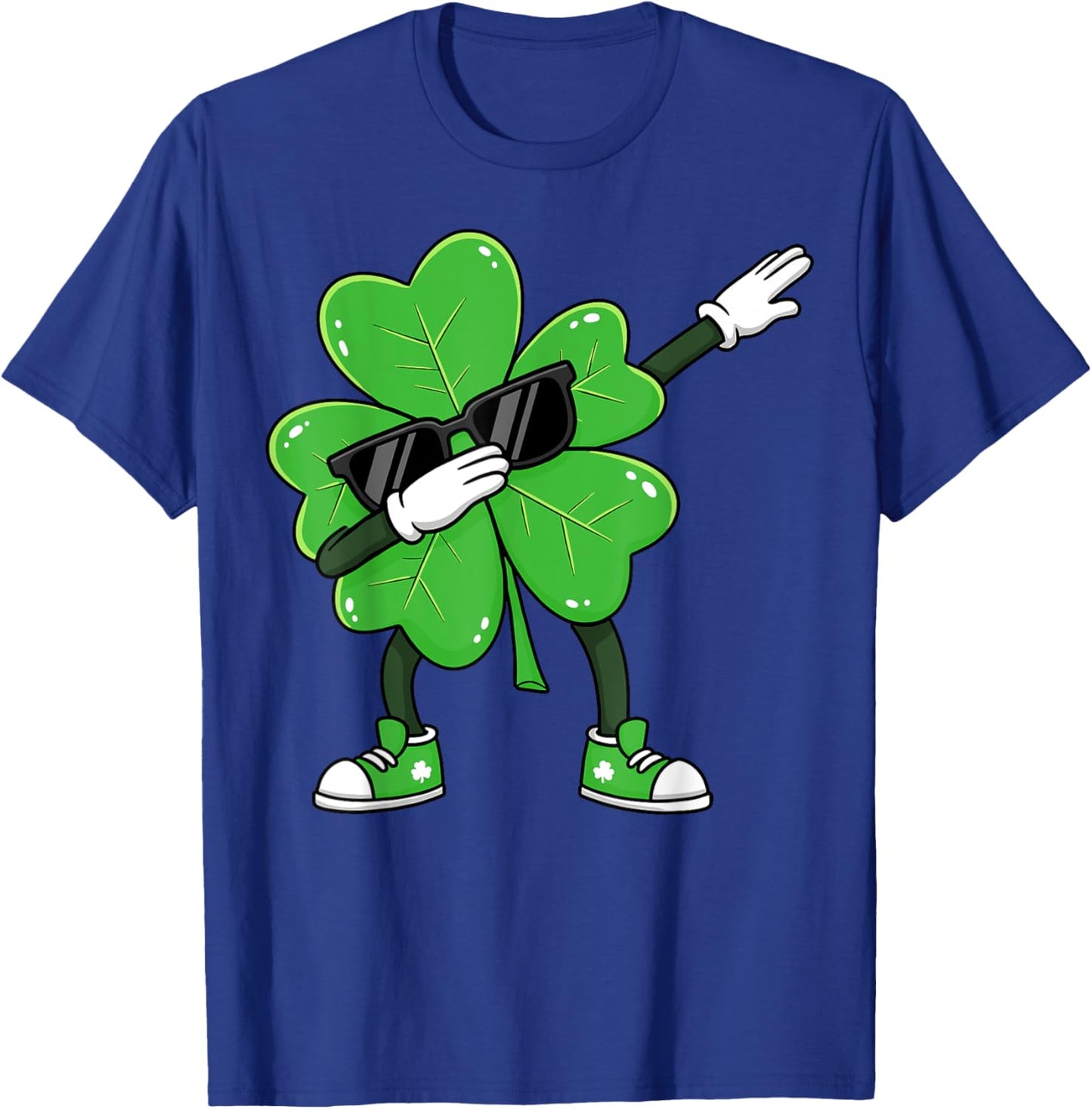 Dabbing Shamrock St Patricks Day Funny Boys Girls Kids Dab T-Shirt - T-Shirt | Royal