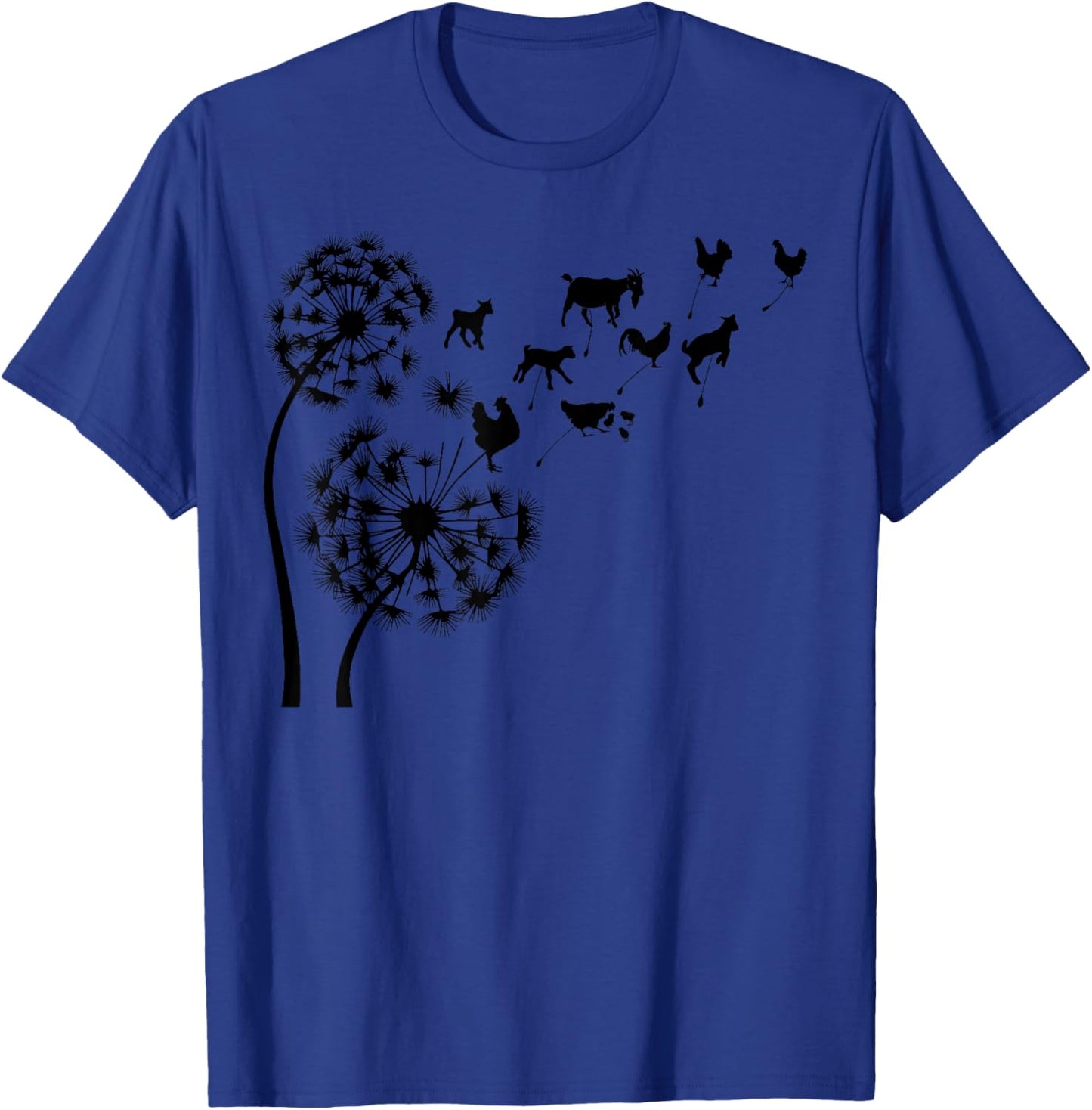 Dandelion goat and chicken T-Shirt - T-Shirt | Royal