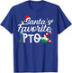 Santa's Favorite PTO Funny Christmas Saying Lights Santa Hat T-Shirt - T-Shirt | Royal