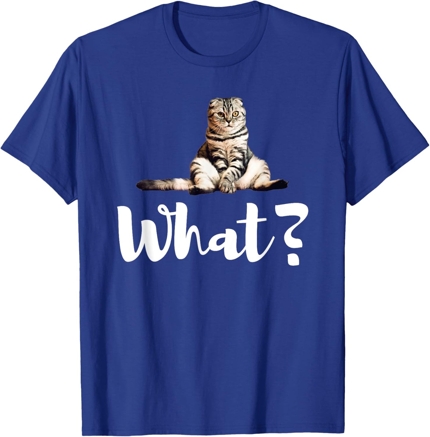 Scottish Fold Cats Funny What Cute Kitten Gifts T-Shirt - T-Shirt | Royal