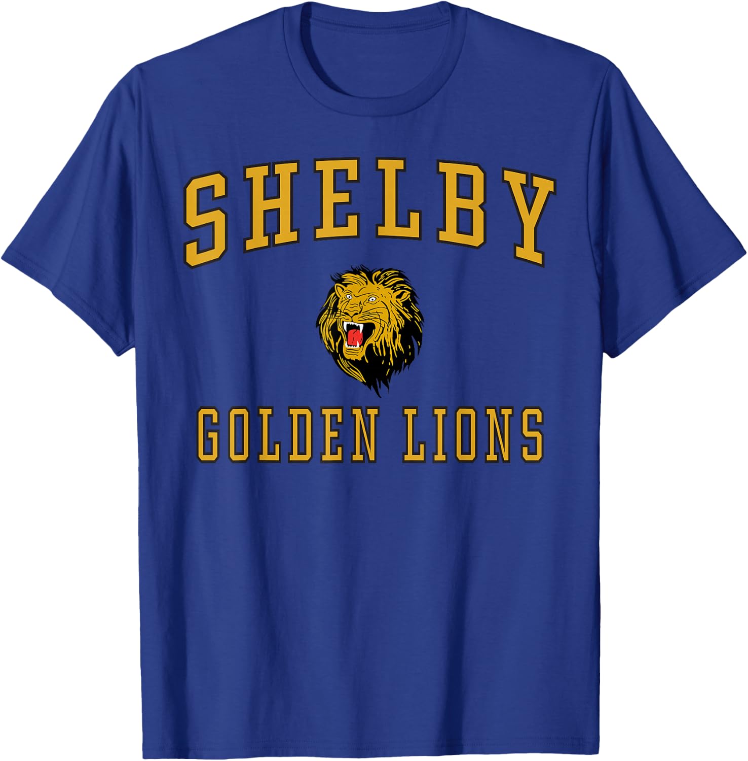 Shelby High School Golden Lions C1 T-Shirt - T-Shirt | Royal