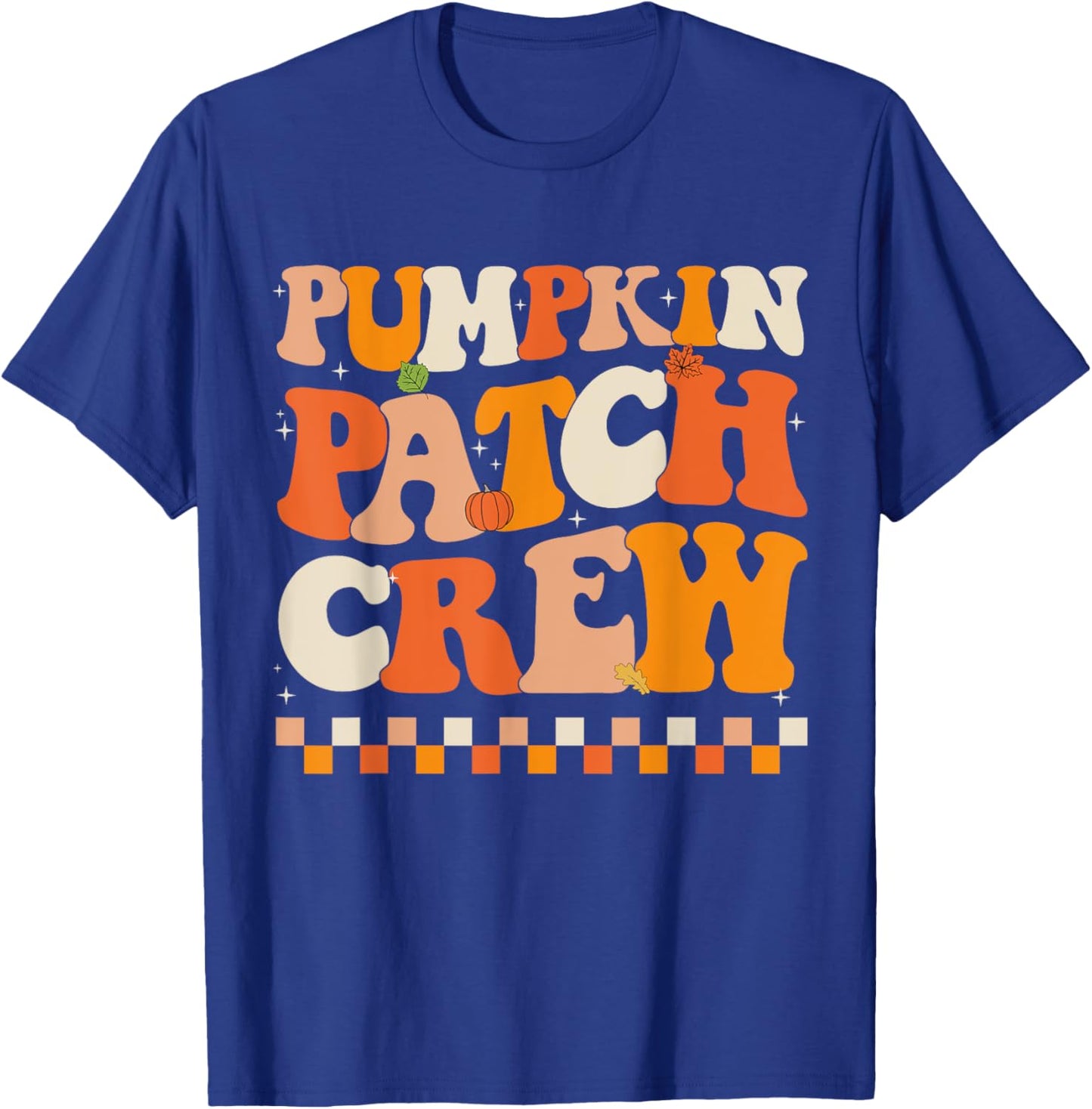 Groovy Pumpkin Patch Crew Pumpkin Patch Crew Fall Halloween T-Shirt - T-Shirt | Royal