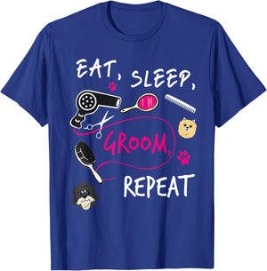 Dog Groomer Gift Funny Dog Grooming Shirt Dog Salon Women Girls Kids T-Shirt - T-Shirt | Royal