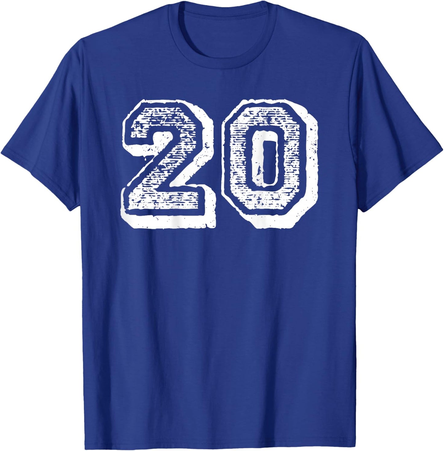 Number 20 Sports Jersey Player #20 Fan BACK PRINT Vintage T-Shirt - T-Shirt | Royal