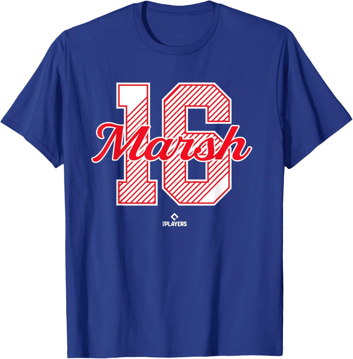 Brandon Marsh 16 Philadelphia MLBPA T-Shirt - T-Shirt | Royal