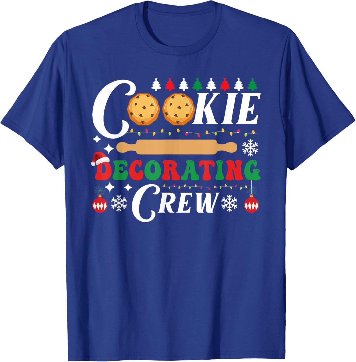 Cookie Decorating Crew Funny Christmas Baking Bakers Pajama T-Shirt - T-Shirt | Royal
