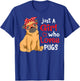 Just a Girl Who Loves Pugs - Cute Pug Lover Girls T-Shirt - T-Shirt | Royal