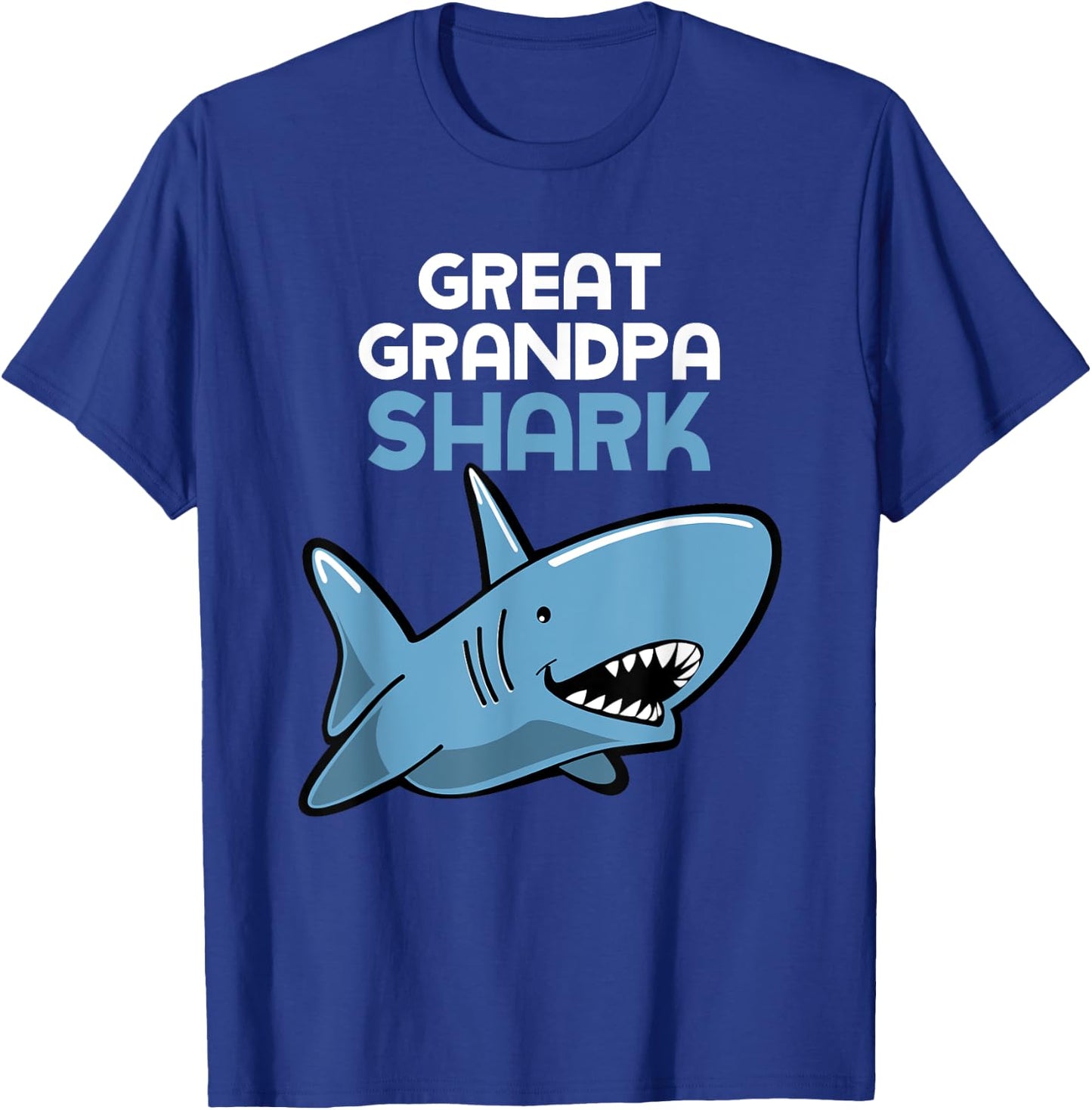 Great Grandpa Shark Funny Family T-Shirt - T-Shirt | Royal