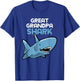 Great Grandpa Shark Funny Family T-Shirt - T-Shirt | Royal
