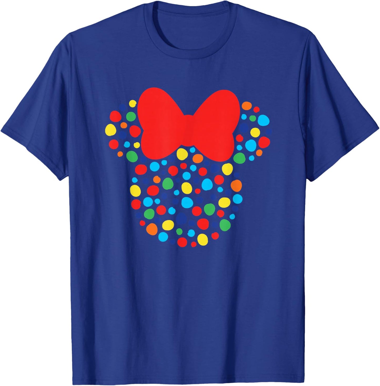 Disney Minnie Mouse Polka Dot Rainbow Short Sleeve T-Shirt - T-Shirt | Royal