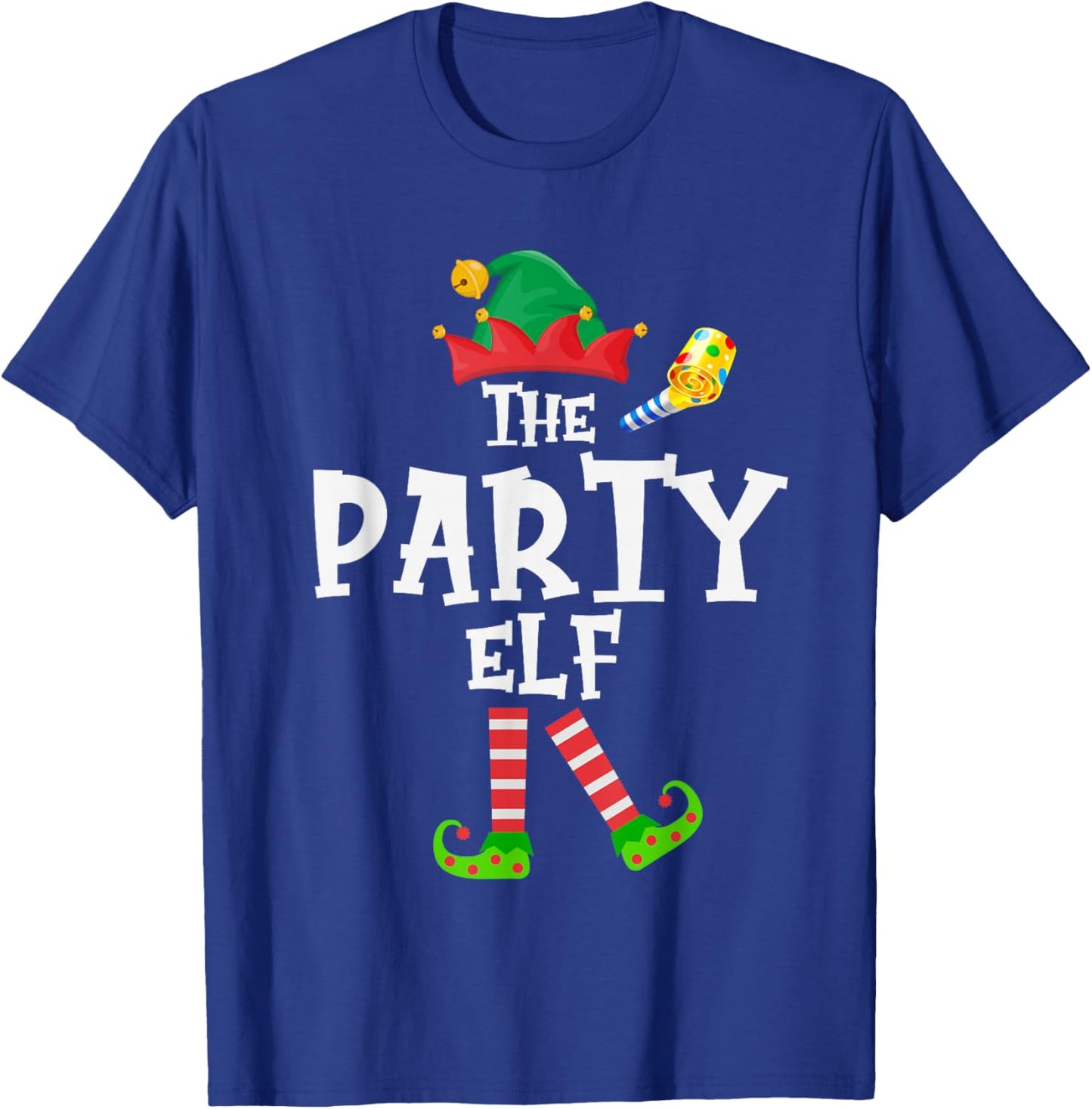 The Party Elf - Funny Matching Family Group Christmas T-Shirt - T-Shirt | Royal