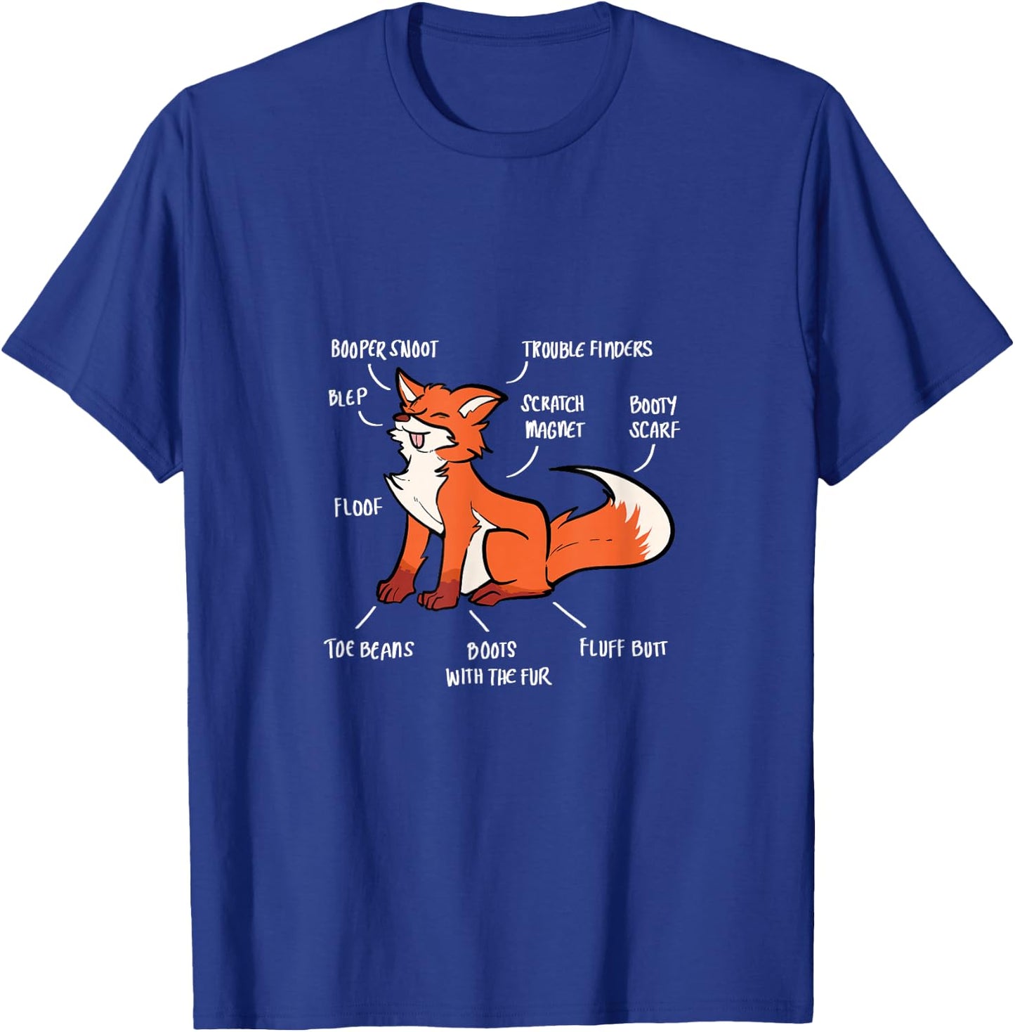 Anatomy Of A Fox Fox Lover T-Shirt - T-Shirt | Royal