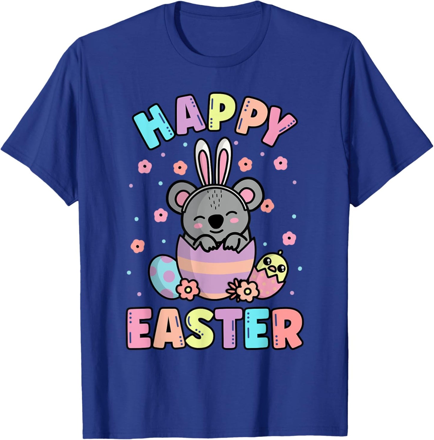 Easter Kawaii Bunny Koala Cute Spring Egg Hunting Kids T-Shirt - T-Shirt | Royal