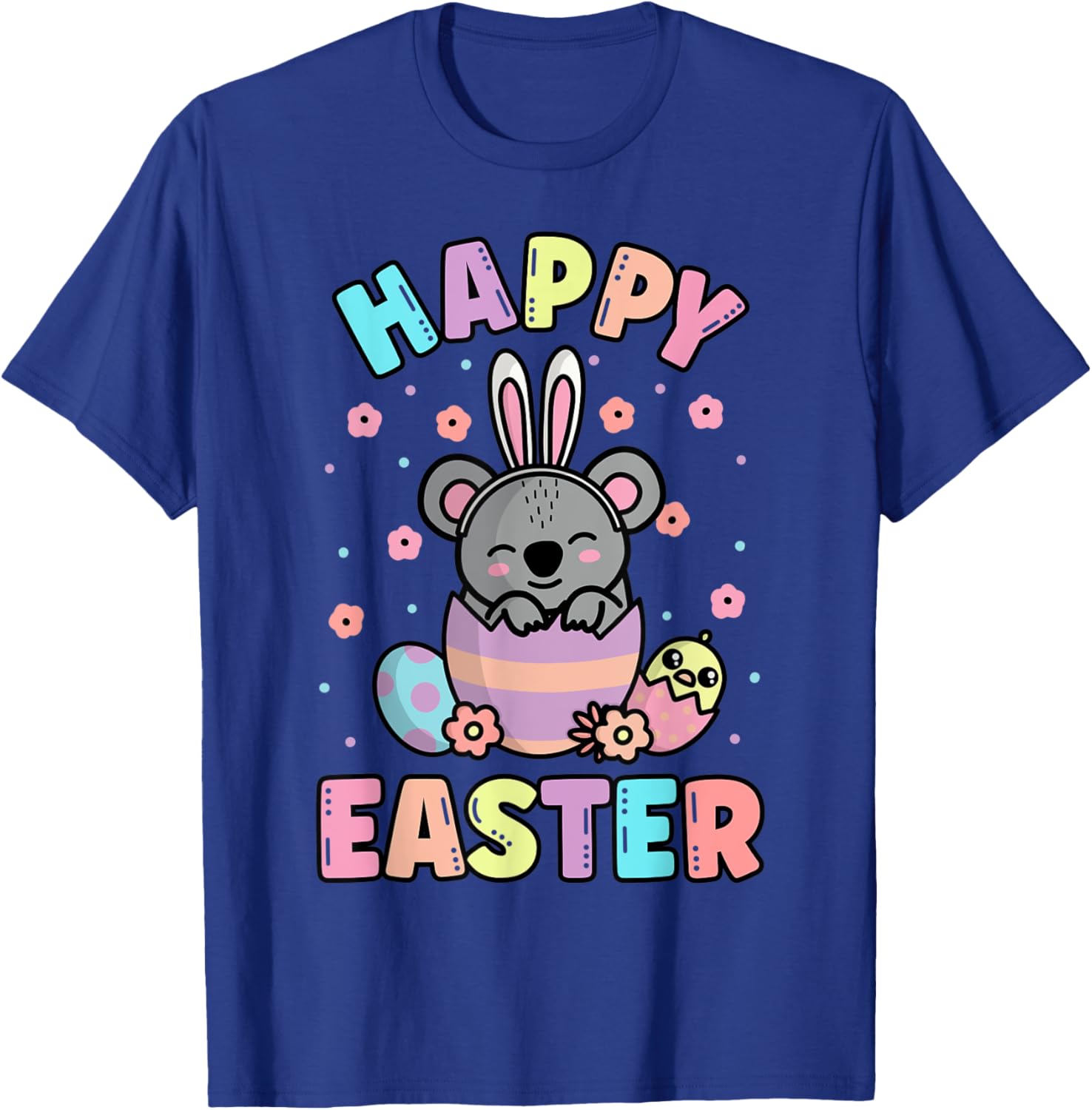 Easter Kawaii Bunny Koala Cute Spring Egg Hunting Kids T-Shirt - T-Shirt | Royal