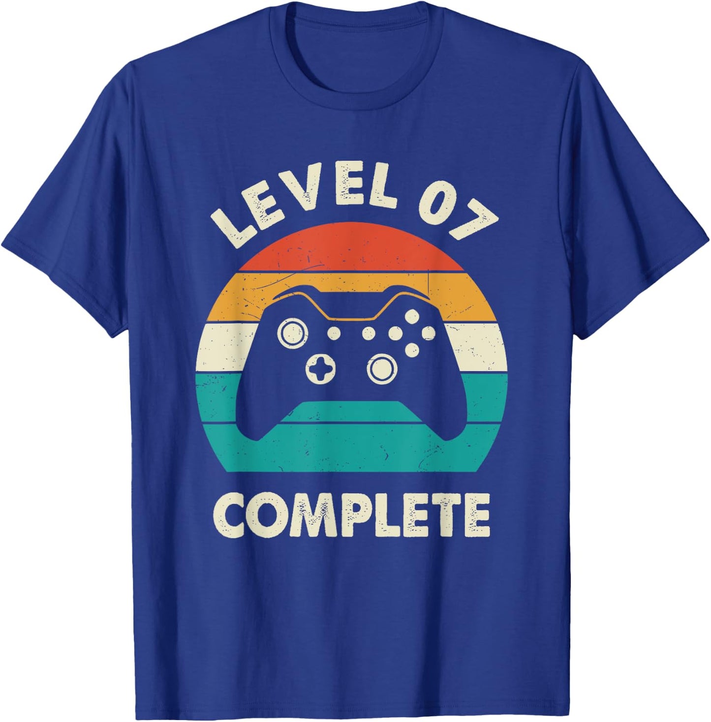 7th Wedding Anniversary For Couples Level 7 Complete T-Shirt - T-Shirt | Royal