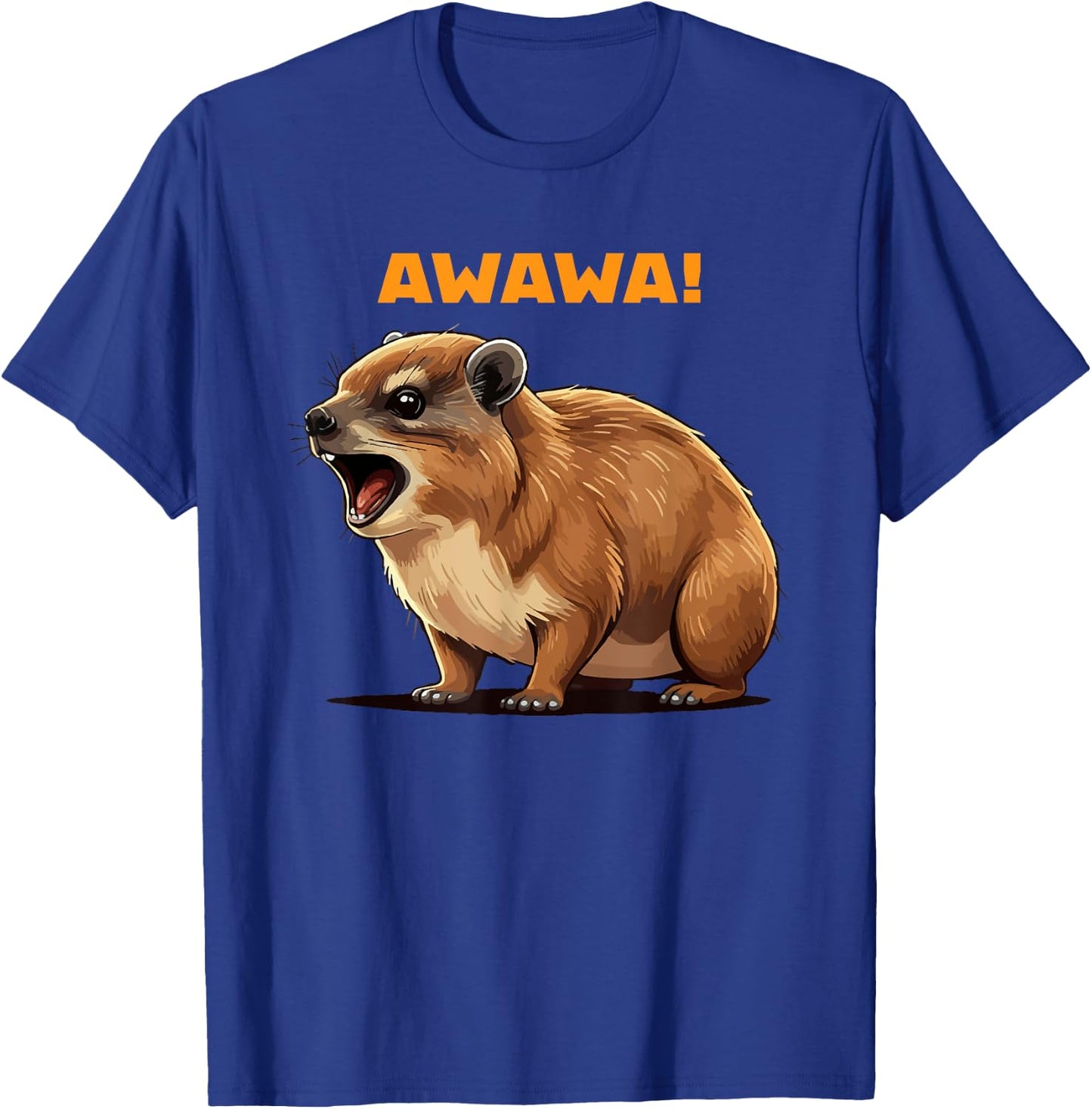 Rock Hyrax Lover Awawa Funny Groundhog Dassie T-Shirt - T-Shirt | Royal