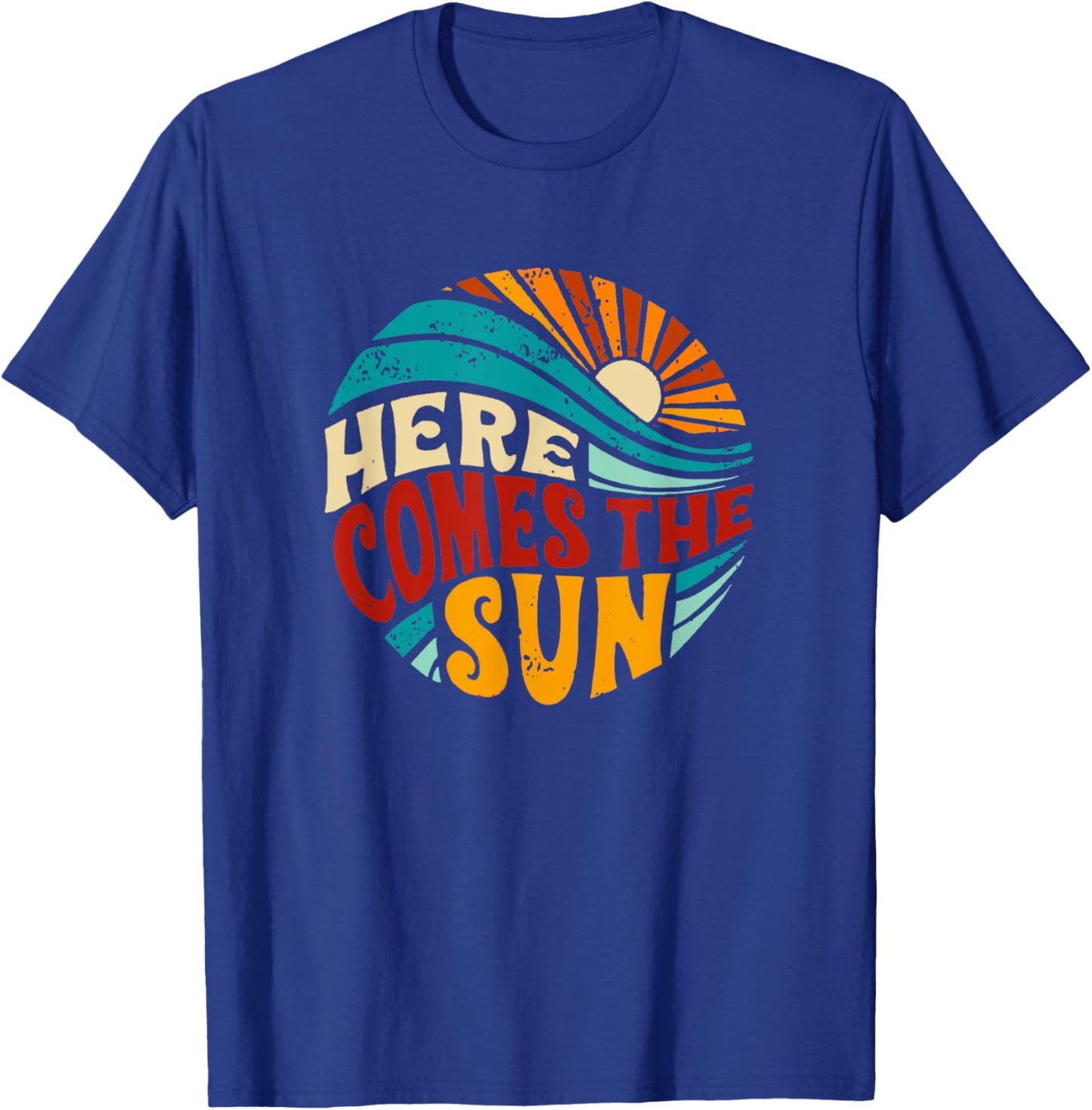 Here Comes The Sun Retro Sunshine Summer Gift D Women T-Shirt - T-Shirt | Royal