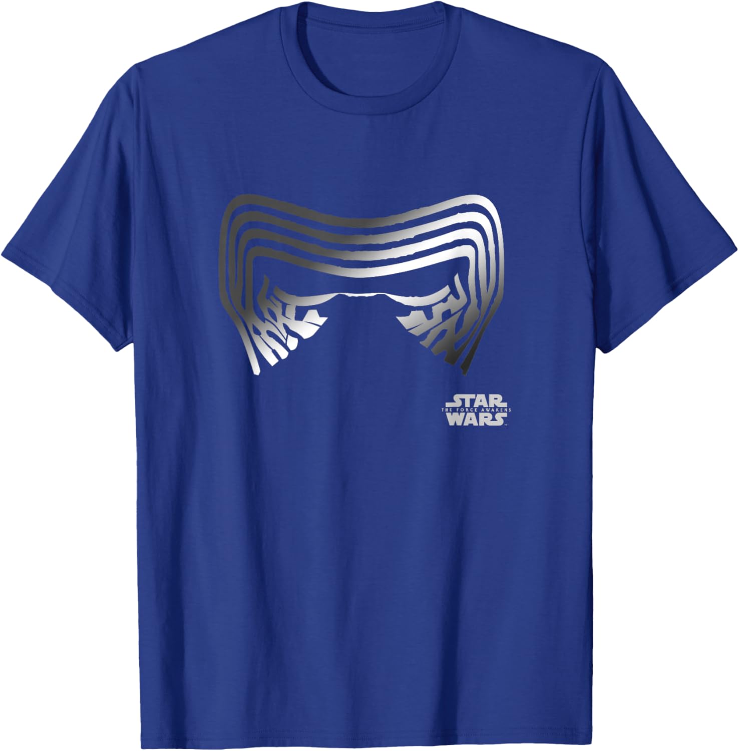 Star Wars The Force Awakens Kylo Ren Shadowed Face Mask Logo T-Shirt - T-Shirt | Royal