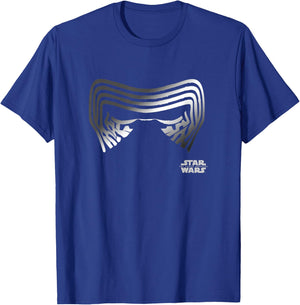Star Wars The Force Awakens Kylo Ren Shadowed Face Mask Logo T-Shirt - T-Shirt | Royal