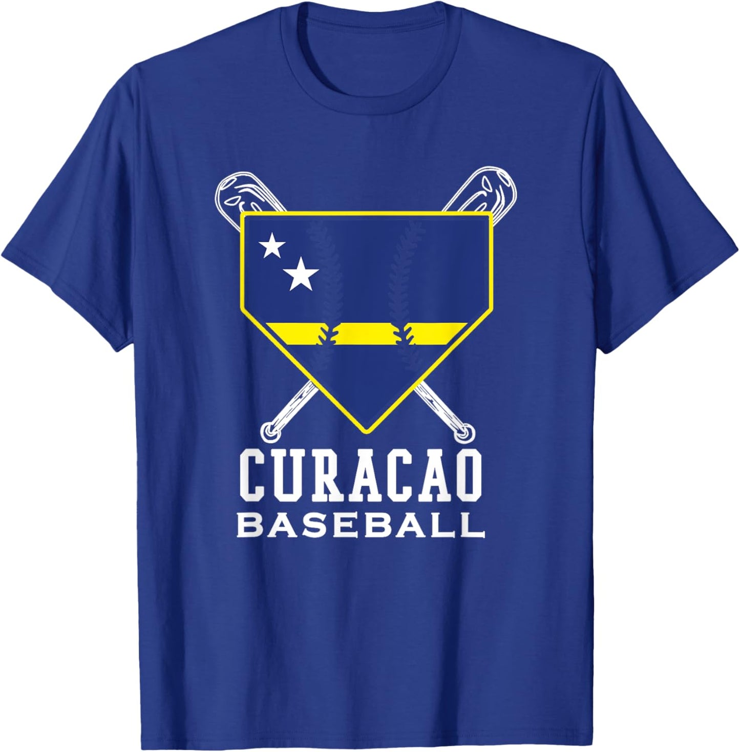 Curacao Baseball Team Pride Caribbean Baseball for Curaçaoan T-Shirt - T-Shirt | Royal