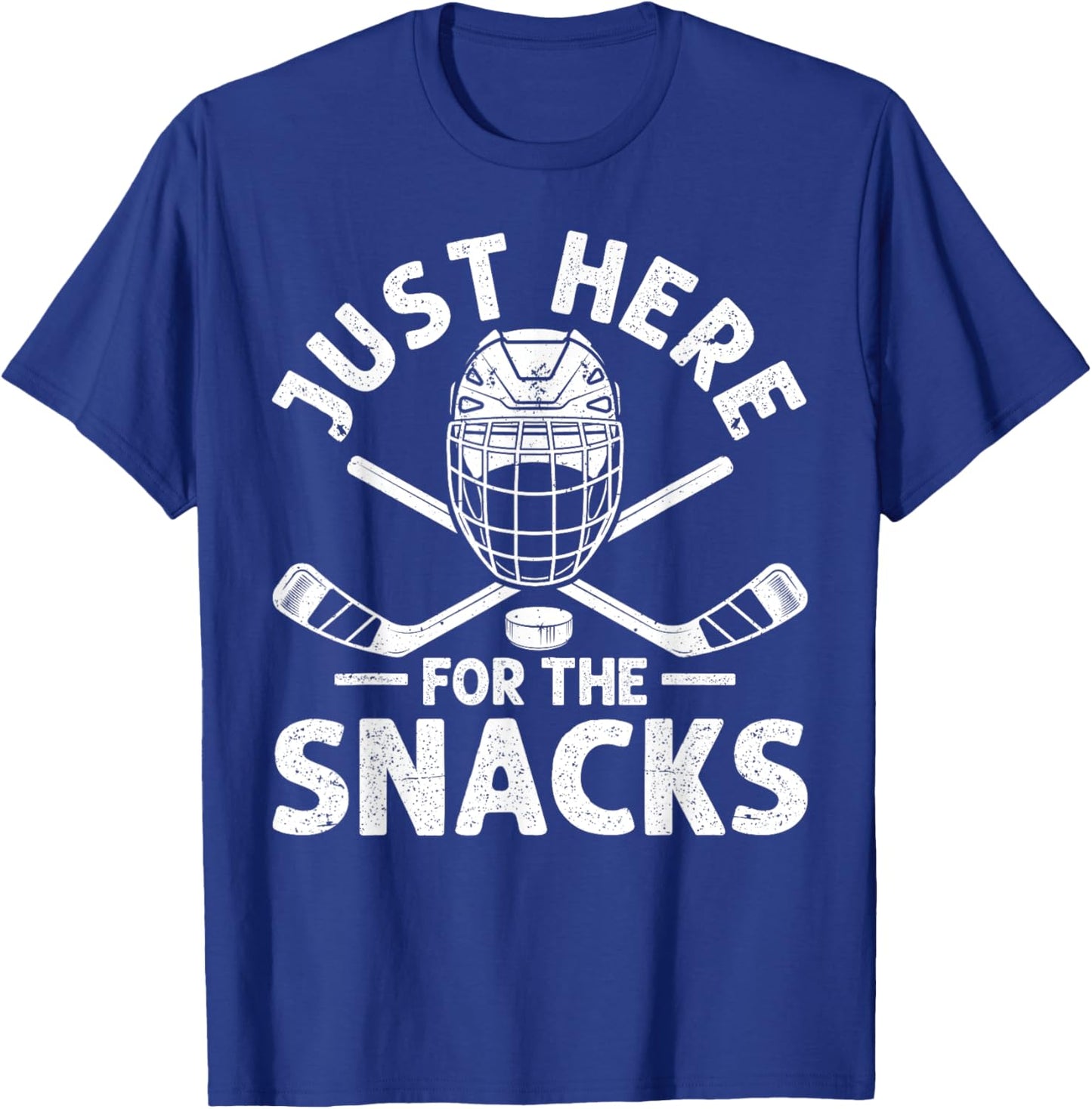 Just here for the Snacks Ice Hockey Fans Stadium Game T-Shirt - T-Shirt | Royal