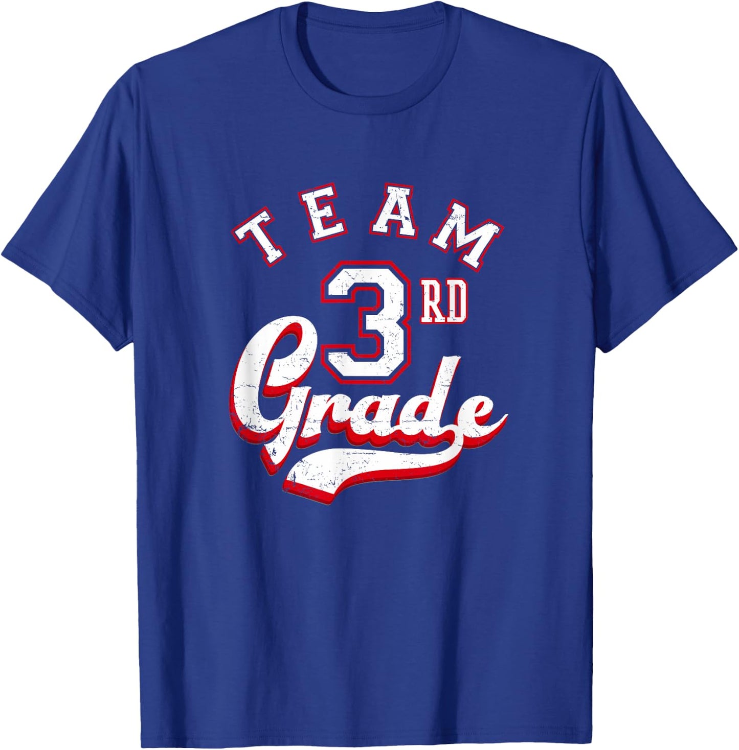 Team 3rd Grade Third for Teacher or Students Distressed Women Kids T-Shirt - T-Shirt | Royal
