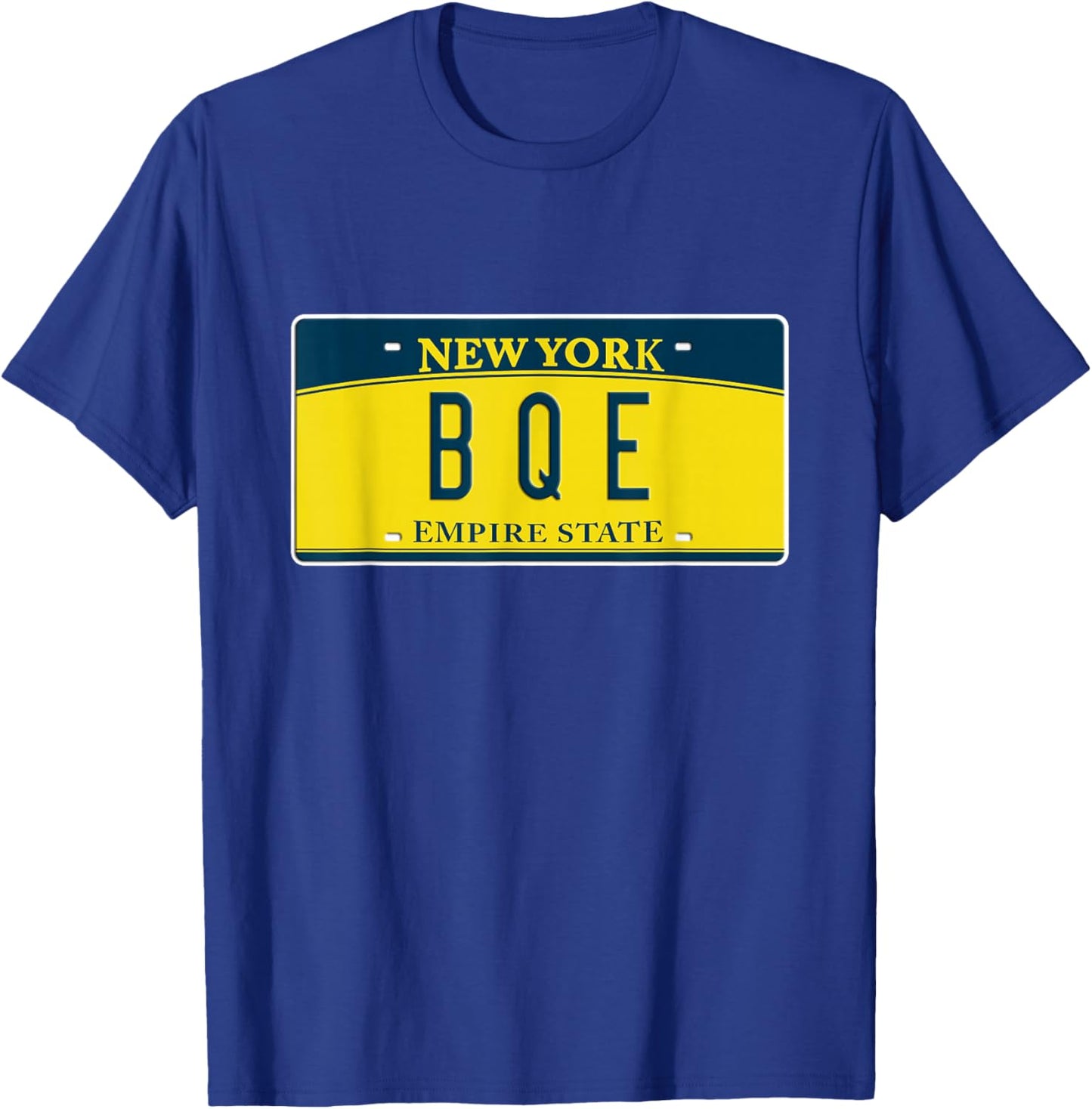 Brooklyn Queens Expressway BQE New York NY License Plate T-Shirt - T-Shirt | Royal