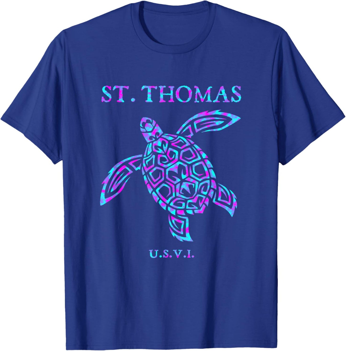 St Thomas USVI Sea Turtle Boys Girls Toddler T-Shirt - T-Shirt | Royal