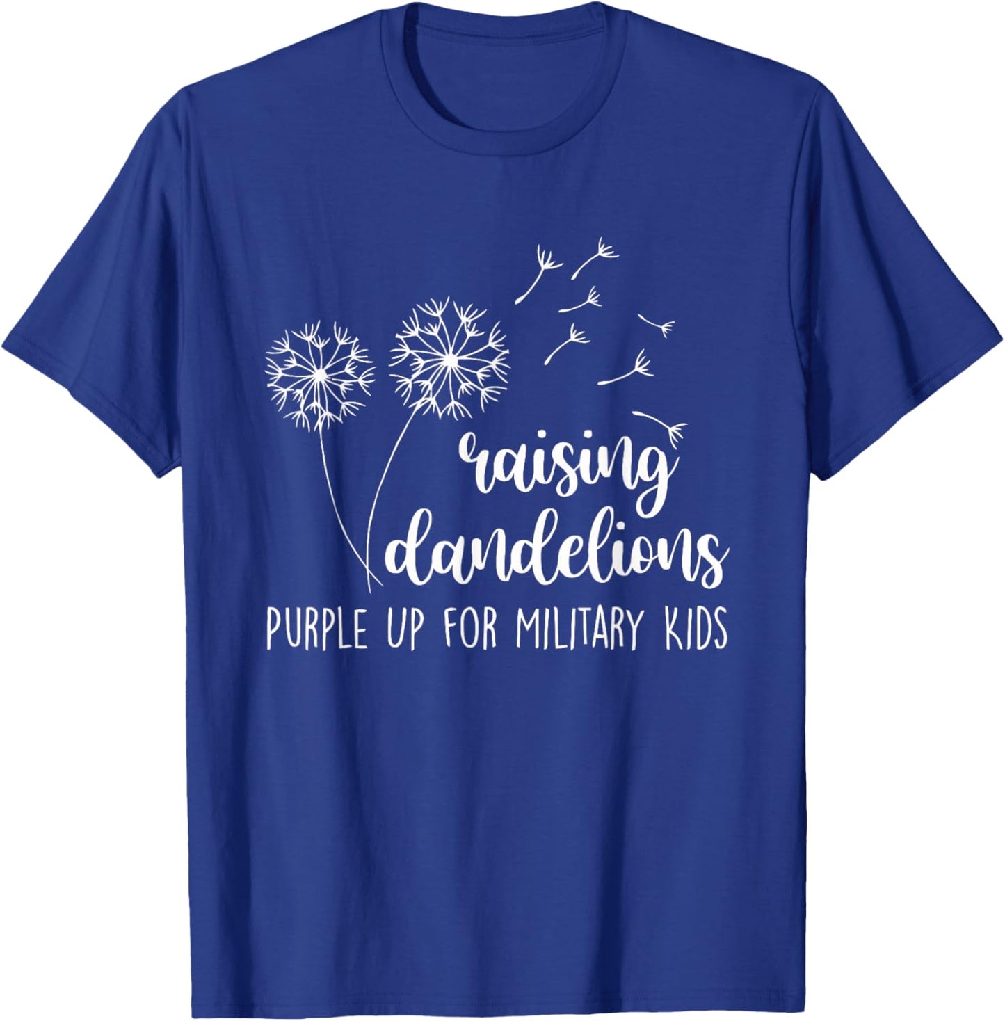 Purple Up For Military Kids Military Child Month Dandelion T-Shirt - T-Shirt | Royal