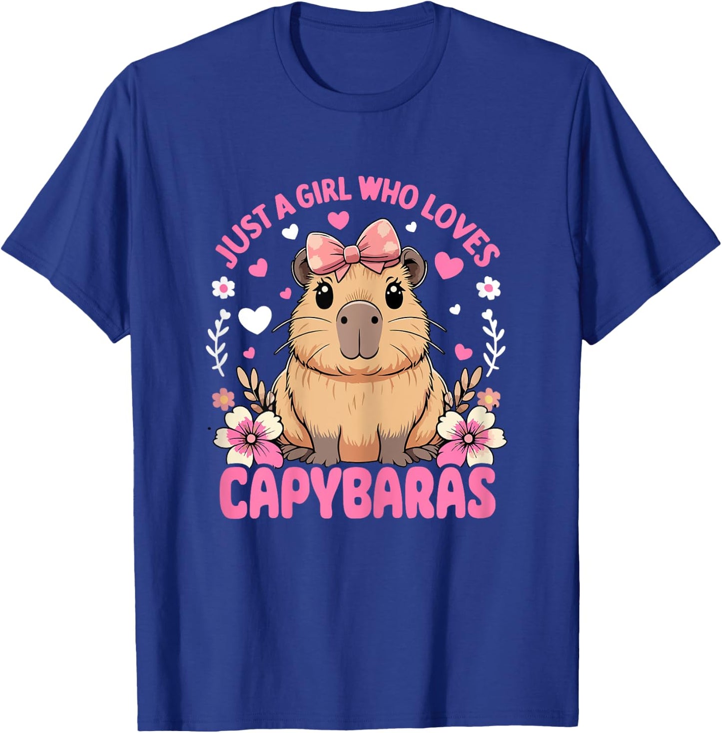 Just a Girl Who Loves Capybaras Graphic T-Shirt - T-Shirt | Royal