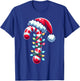 Candy Cane Boys Kids Christmas Santa Women Men T-Shirt - T-Shirt | Royal