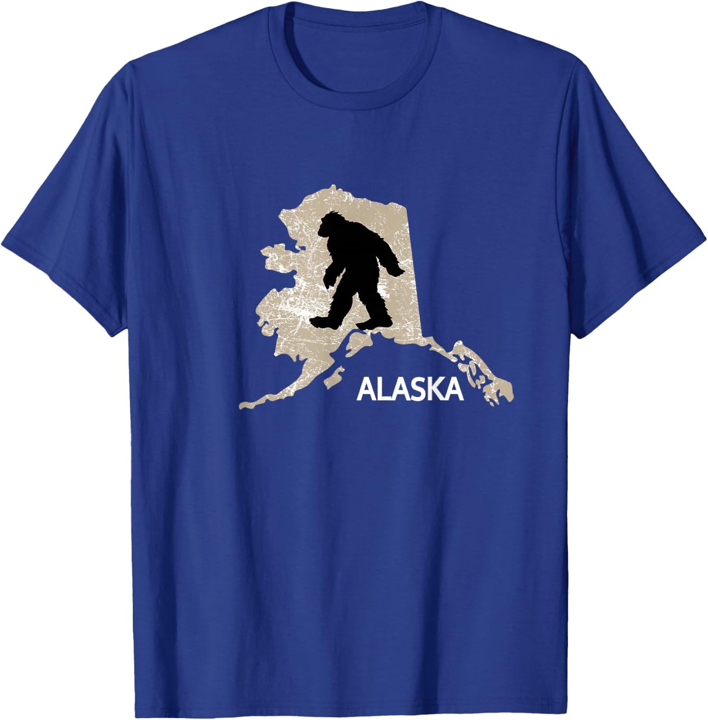 Funny Bigfoot I Believe Loves Alaska AK Sasquatch T-Shirt - T-Shirt | Royal